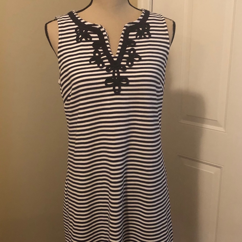 Charter Club striped dress size M EUC